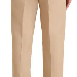 needleman Men Regular Fit Khaki Cotton Blend Trousers image 4