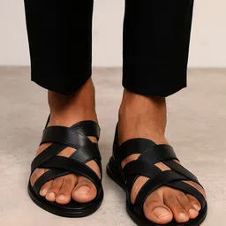 MICHEAL FERAAS Men Anti Odour Leather Comfort Sandals image 2