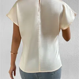 StyleCast Women High Neck Short Sleeves Regular Top image 4