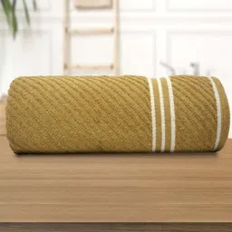 Aura Beige & White 1 Cotton 400 GSM Bath Towel-picture-40