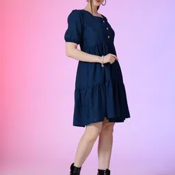 Krunal Raiyani Women Crepe Fit & Flare Dress-image-66