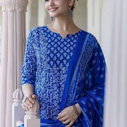 Moda Rapido Women Multi Viscose Rayon Kurta Sets image 3