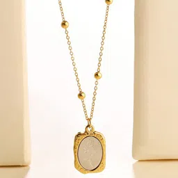 SALTY Mystical Gold Plated Rose Charm Necklace image 2