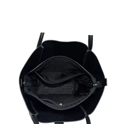 El'Curio Women Leather Textured Oversized Swagger Tote Bag image 3