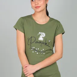 PAAVKI Typography Printed Round Neck Cotton T-shirt-picture-21