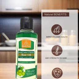 Khadi Pure Set Of 4 Herbal Amla & Brahmi Hair Oil - 210 ml Each image 2
