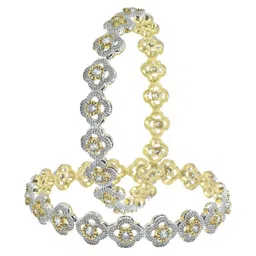 Shiv Jewels Set Of 2 Gold-Plated Cubic Zirconia-Studded Bangles-picture-36