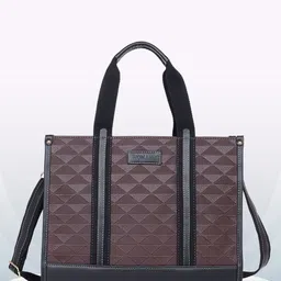 Womanix PU Structured Tote Bag with Quilted-image-24