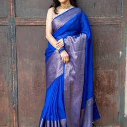 Aldwych Zari Silk Blend Banarasi Saree-picture-15