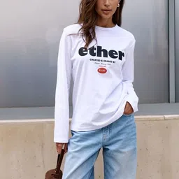 LULU & SKY Women Typography Printed 1 T-shirt-picture-24