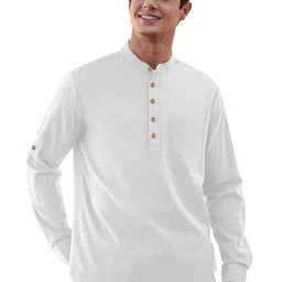 Edin Men Solid Cotton Kurtas-picture-21