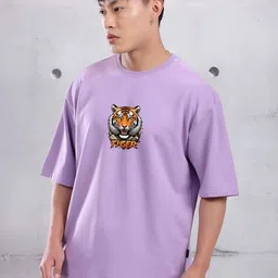 ANGERHOOD Graphic Printed Drop-Shoulder Sleeves Pure Cotton Oversized T-shirt image 5