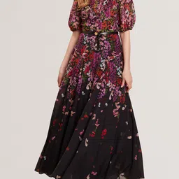 Ted Baker Women Round Neck Floral Print Puff Sleeve Maxi Dress image 1