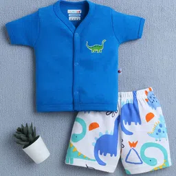 BUMZEE Boys Short Sleeves Pure Cotton Shirt With Shorts-image-19