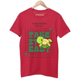 TeeSlix Unisex Red Tshirts image 2