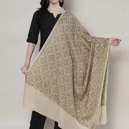 MUFFLY Floral Embroidered Pure Wool Shawl image 5