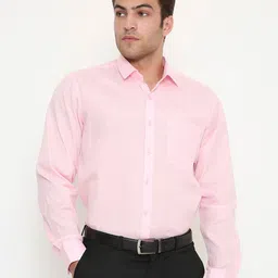 Maharaja Men India Slim Fit Solid Spread Collar Formal Shirt-picture-24
