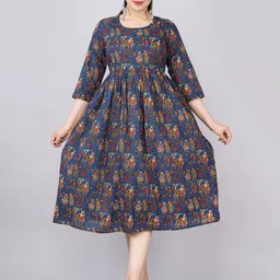 TANISHA Women Floral Printed Maternity Fit & Flare Dress-picture-15