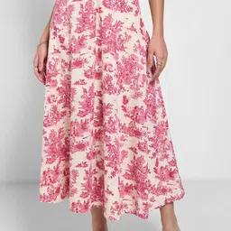 Honey by Pantaloons Printed Pure Cotton Maxi Straight Skirt-image-40
