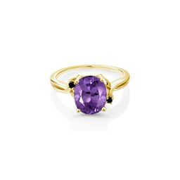 GenZcomplex Gold-Plated Copper Amethyst Finger Ring-picture-46