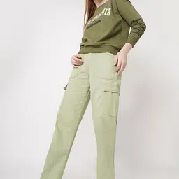Kraus Jeans Women Relaxed Fit High-Rise Cargos image 4