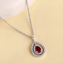 GIVA 925 Sterling Silver Rhodium-Plated Contemporary Pendants with Chains-picture-25