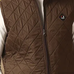 Christy World Men Solid Mock Collar Gilet Jacket image 2