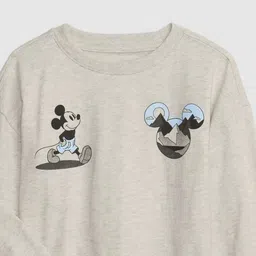 GAP Boys Mickey Mouse Print Crew Neck Sweatshirt image 2