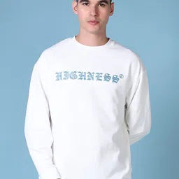 V-Mart Men Alphanumeric Printed Cotton Sweatshirt image 5