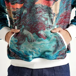 Clazzey Men Printed Hooded Sweatshirt image 3