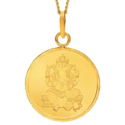 Kalyan Jewellers 24K (999) Purity Lord Ganesh Gold Coin Pendant 4 Gms-picture-20