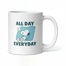 Mr UVD White & Blue Graphic Printed Ceramic Glossy Mug 350 ML image 4