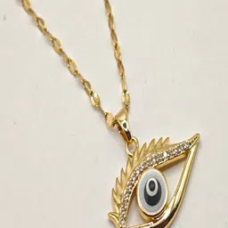 SAPRAA TRENDS Gold-Plated American Diamonds Studded Quirky Anti Tarnish Pendant-picture-39