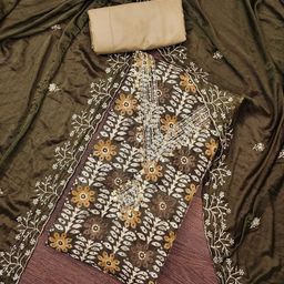 SHADOW & SAINING Printed Sequnnied Jamm Cotton Semi-Stitched Dress Material-picture-30