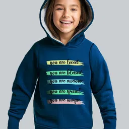 Naughty Ninos Girls Typography Printed Hooded Long Sleeves Sweatshirt-image-62