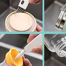 Baskety Orange & Green Solid Plastic Bath Accessories Set image 3