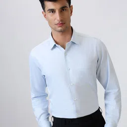 Raymond Contemporary Fit Structure Pure Cotton Semicutaway Collar Formal Shirt-picture-23