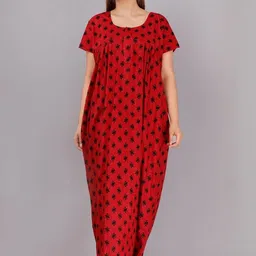 AAKARSHANA CREATION Women Printed Cotton Nightdress-image-67