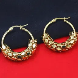 j & c fashion arena J & C Fashion Are Stainless Steel Gold-Plated Earrings-picture-26