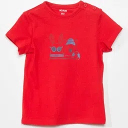 KIABI Boys Graphic Printed Pure Cotton T-shirt-image-7
