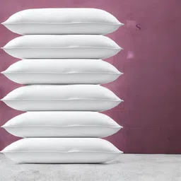eirini LUXURY Microfibre Solid Sleeping Pillow Pack of 6-picture-16