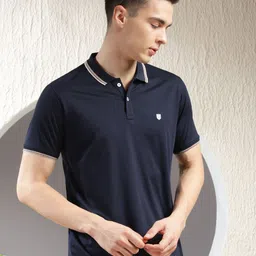 COBB Men Solid Polo Collar Cotton T-shirt image 4
