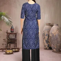 Ethnic basket Women Multicoloured Poly Crepe Kurta Sets image 4