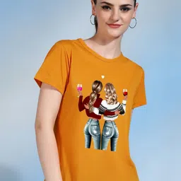 Moda Rapido Women Printed Bio Finish T-shirt-image-85