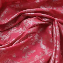 Meena Bazaar Floral Woven Design Unstitched Dress Material image 2