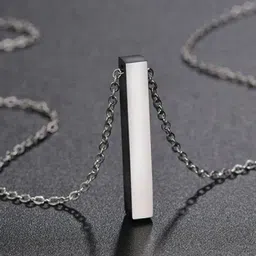 Crazy Fashion Unisex Silver-Plated Square Pendant-picture-19