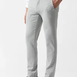 Van Heusen Men Slim Fit Mid-Rise Flat-Front Formal Trousers image 3