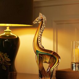 Pure Home and Living Yellow Ombre Handblown Glass Giraffe Showpiece-picture-19