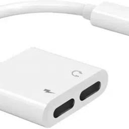 SANNO WORLD White Double Ports Splitter, Headphone Audio & Charging Adapter Compatible with iPhone Phone Converter-image-3