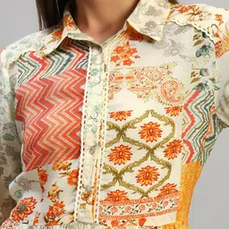 Cantabil Ethnic Motifs Print A-Line Dress image 5